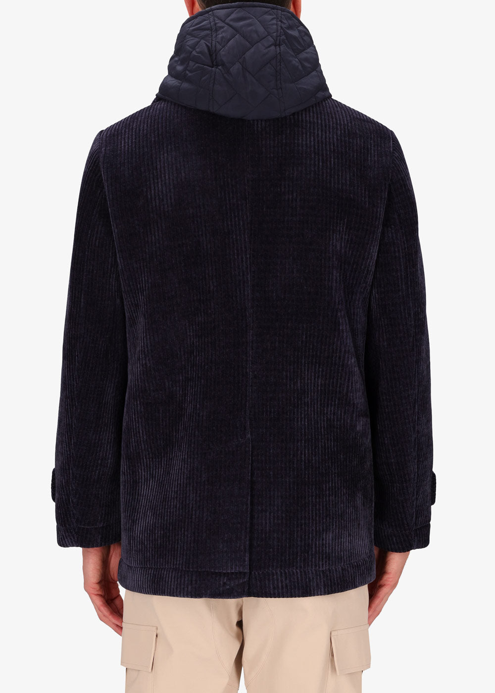 Velvet Chenille Double Breasted Peacoat Alba