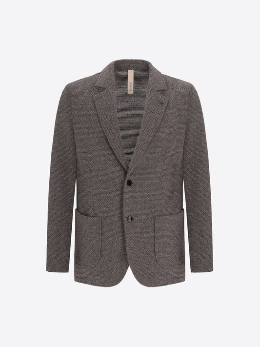 Distretto12 Pad Medium Grey Warm-Hand Super-Comfort Knit Padded Jacket - Product Still Life