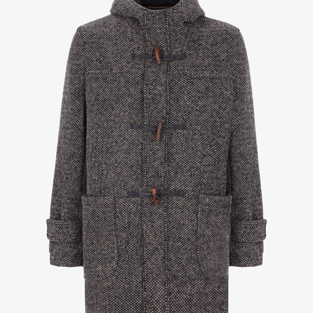 Wool Piquet Fabric Montgomery Blasius with Padded Hood