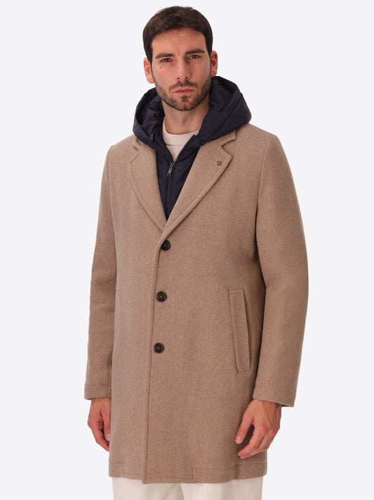 Wool-Blend Coat Miró with Detachable Bib