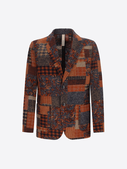 Distretto12 Boccioni Mars Wool-Blend Patchwork Jacket - Product Still Life