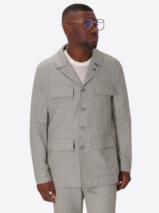 Field Jacket Certo In Soft-Touch Linen Blend Fabric