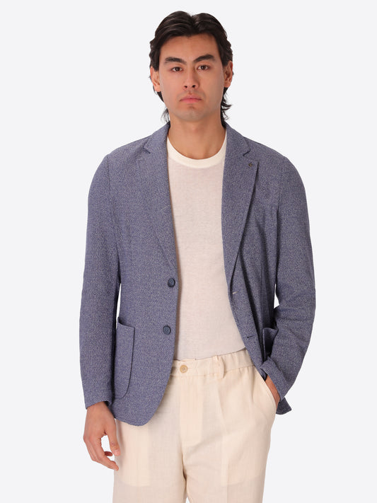 Jacket Regi In Melange Jersey Knit Stretch Fabric