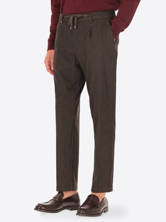 32" Rio Pences Trousers Wells in Super-Comfort Prince of Wales Jersey Fabric