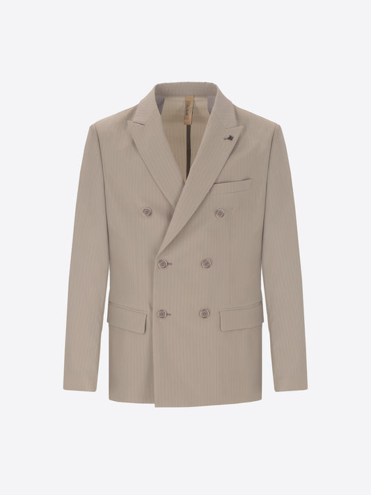 Striped Super-Comfort Double-Breasted Jacket Carrubo