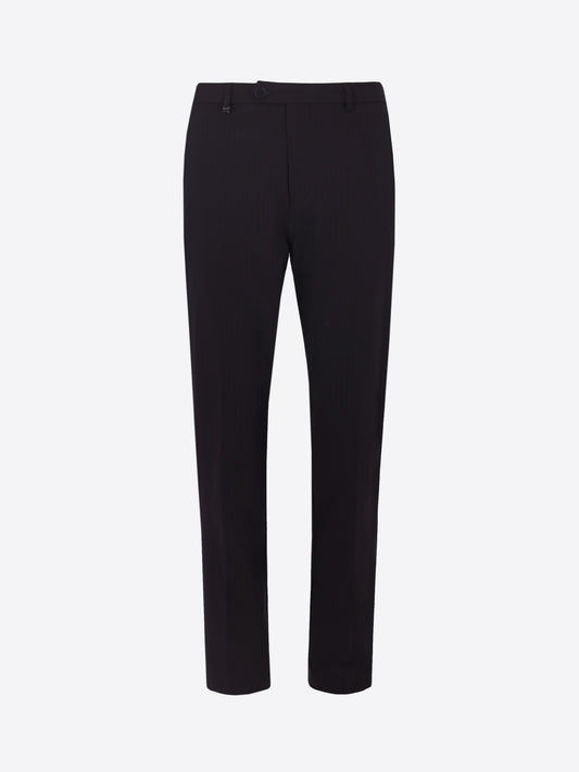 Pantaloni Tailoring Carrubo in Tessuto Super Comfort a Righe