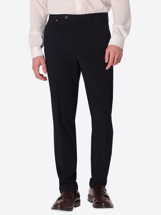 Pantalone Tailoring Firenze In Tessuto Goffrato A Righe Super Comfort