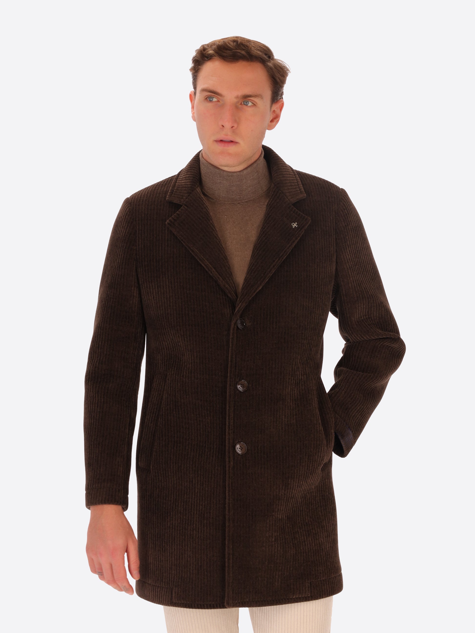 Cappotto Alba In Velluto A Costa Francese