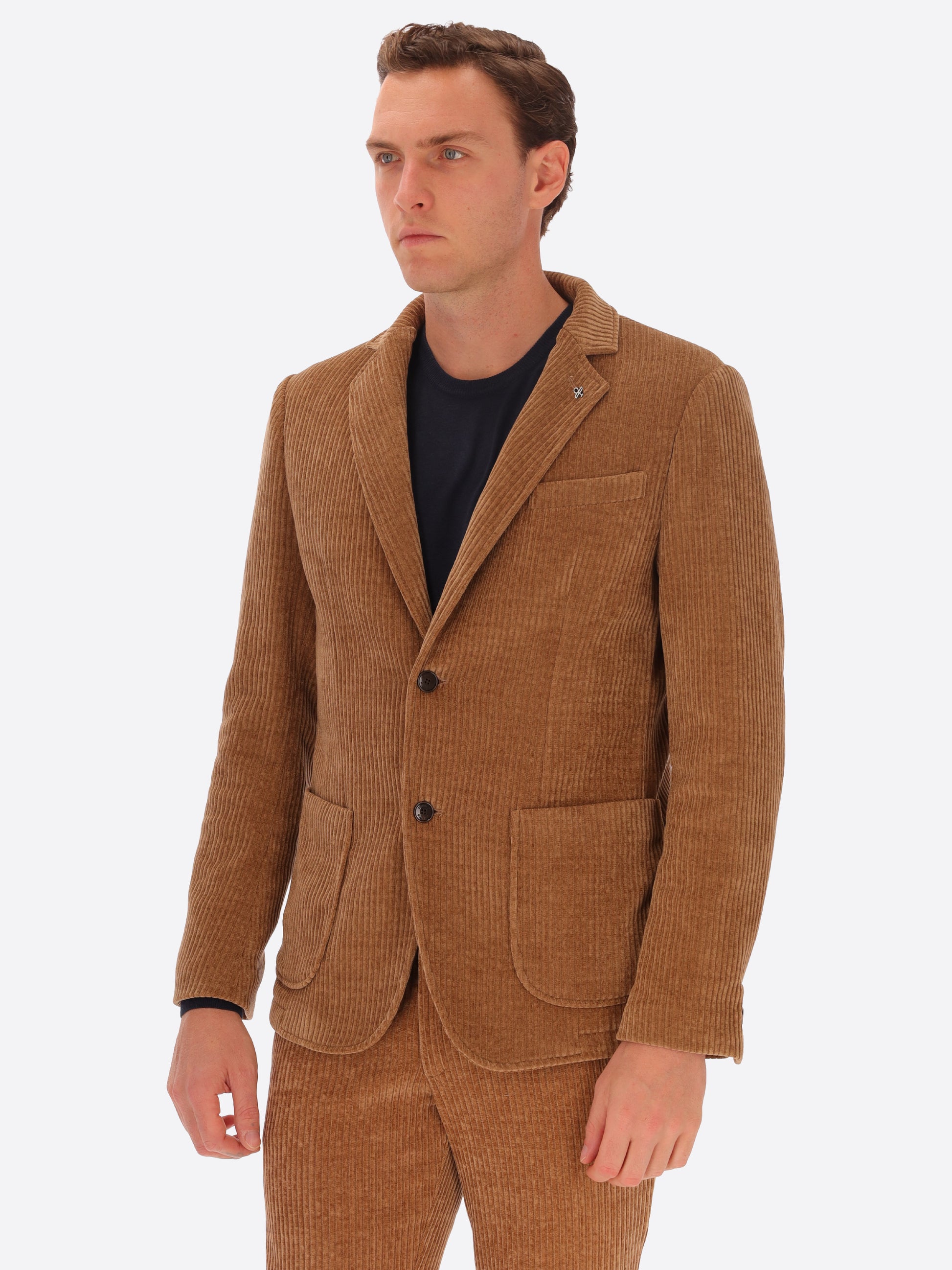 Giacca Torino In Velluto Con Costa Alla Francese