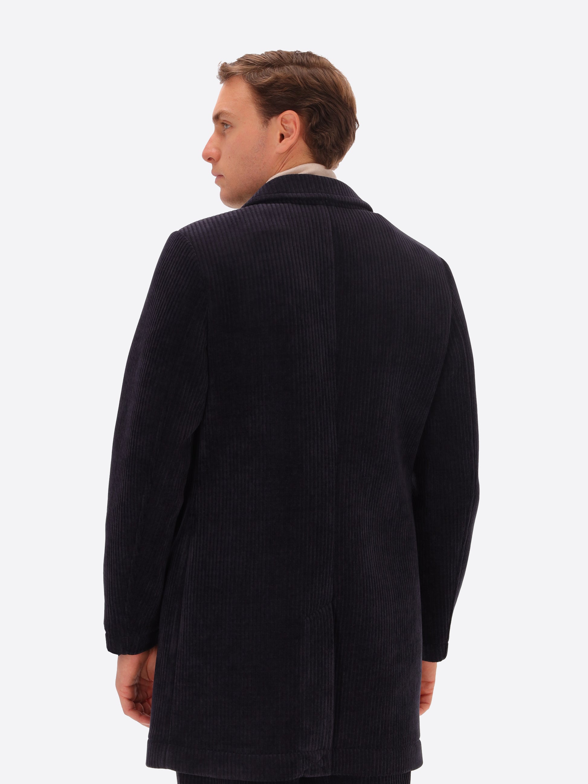 Cappotto Alba In Velluto A Costa Francese