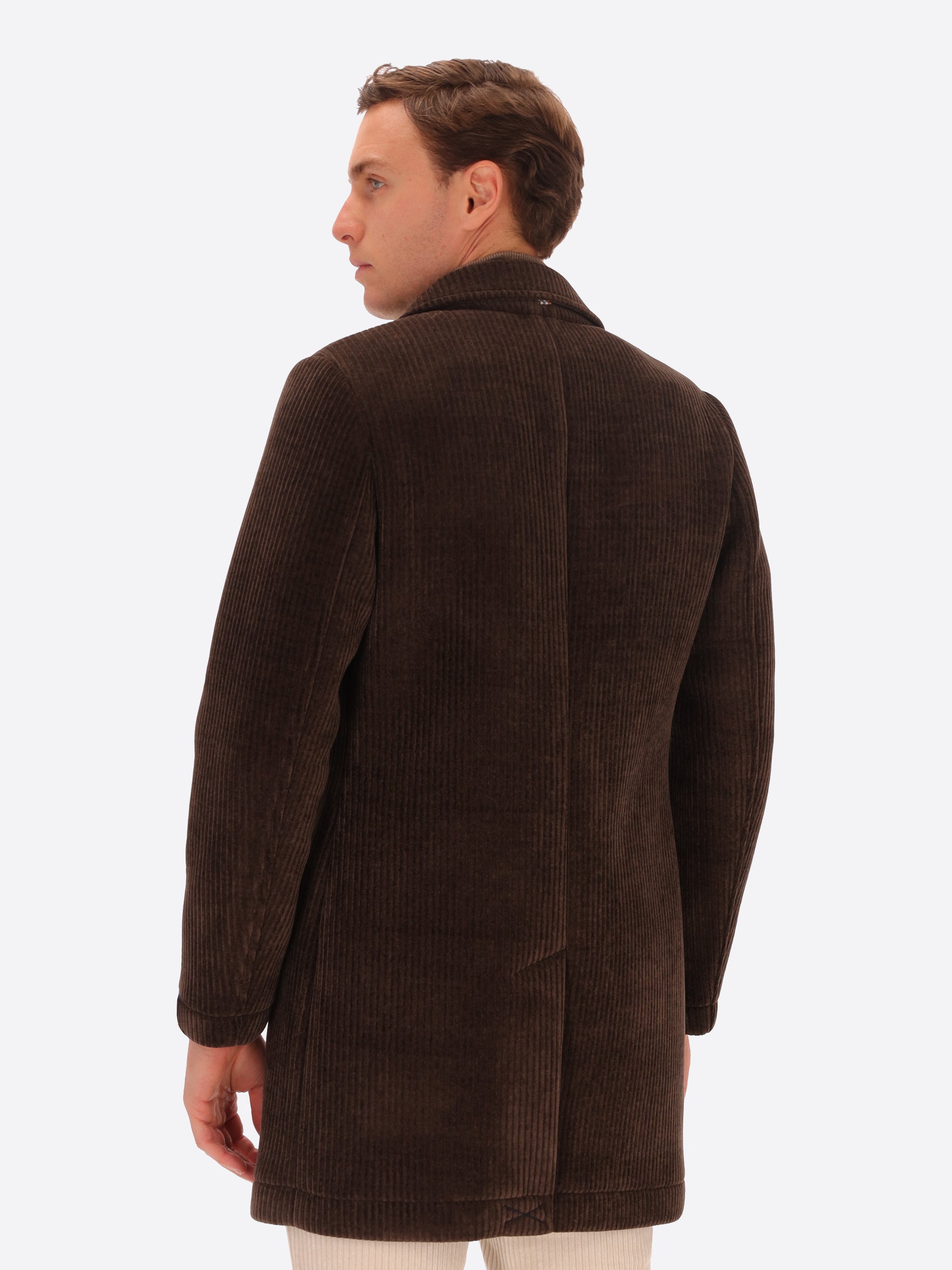 Cappotto Alba In Velluto A Costa Francese