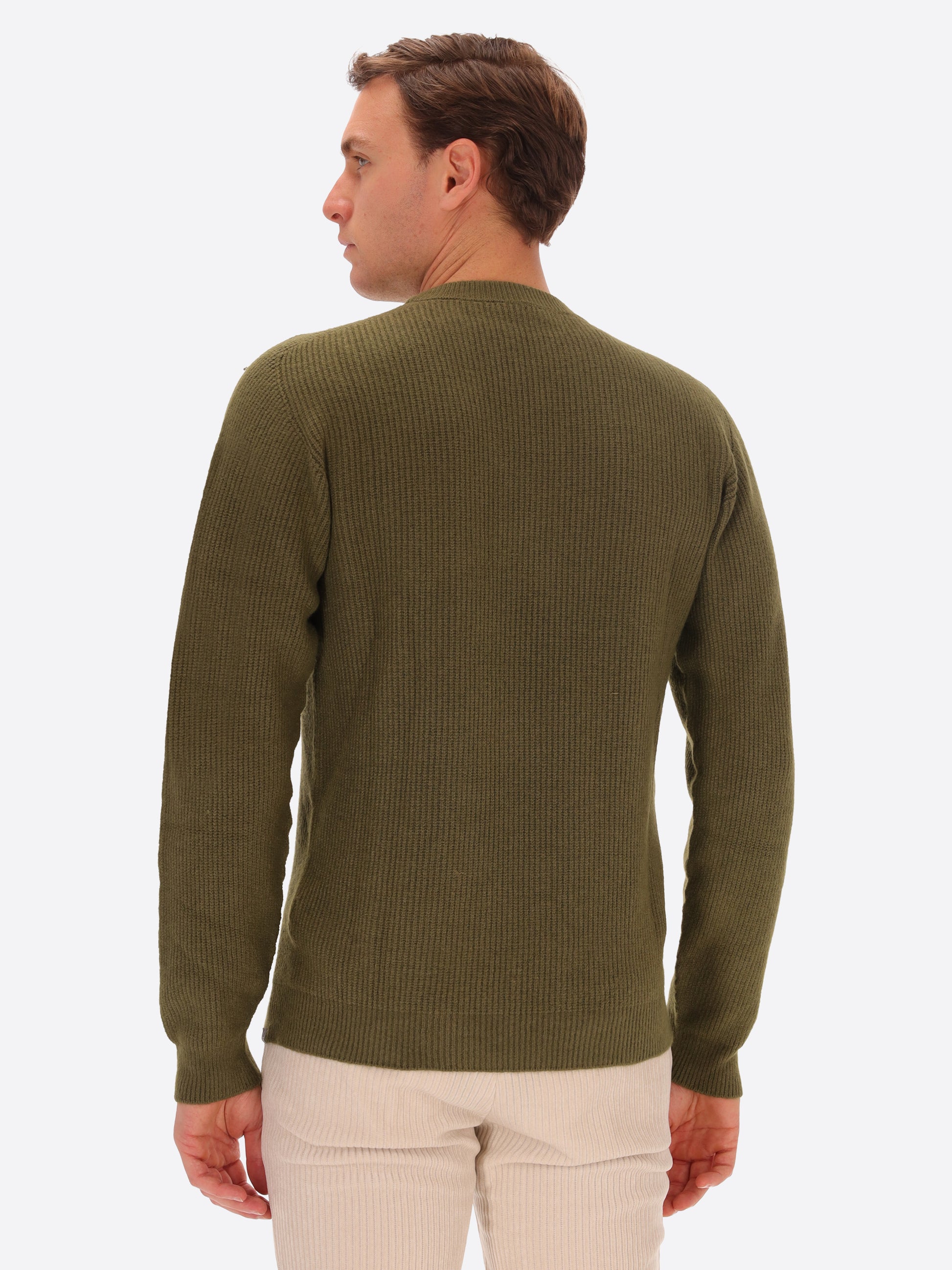 Viscose Blend Ribbed Knitwear Crewneck London