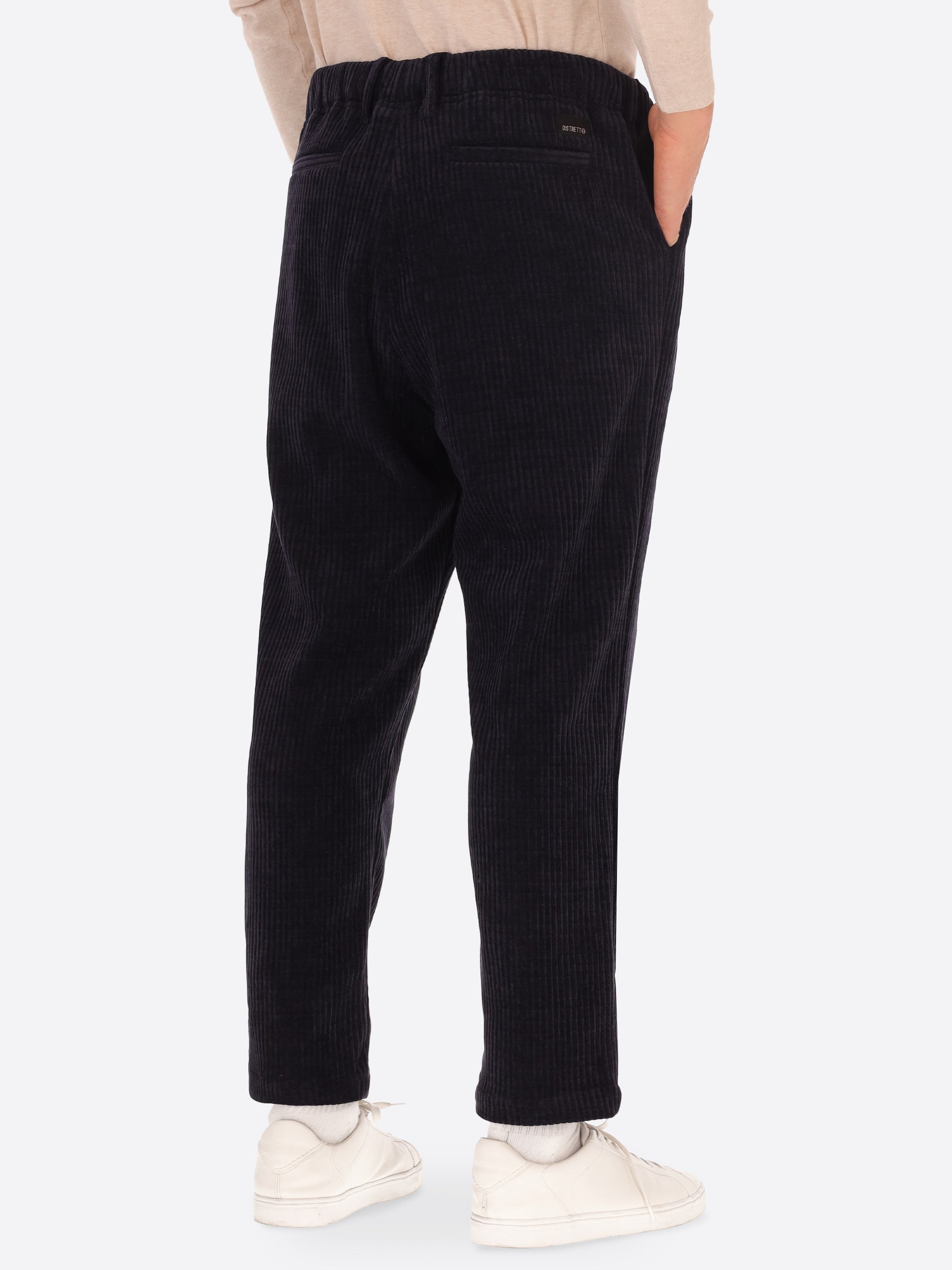 32" Pantalone Relax Torino In Velluto Con Costa Alla Francese