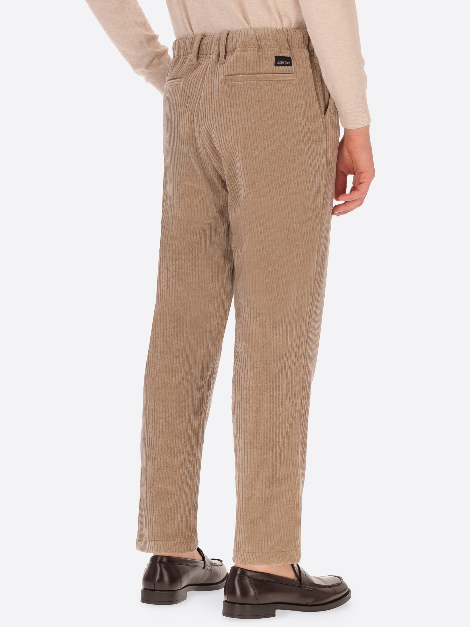 32" Pantalone Relax Torino In Velluto Con Costa Alla Francese