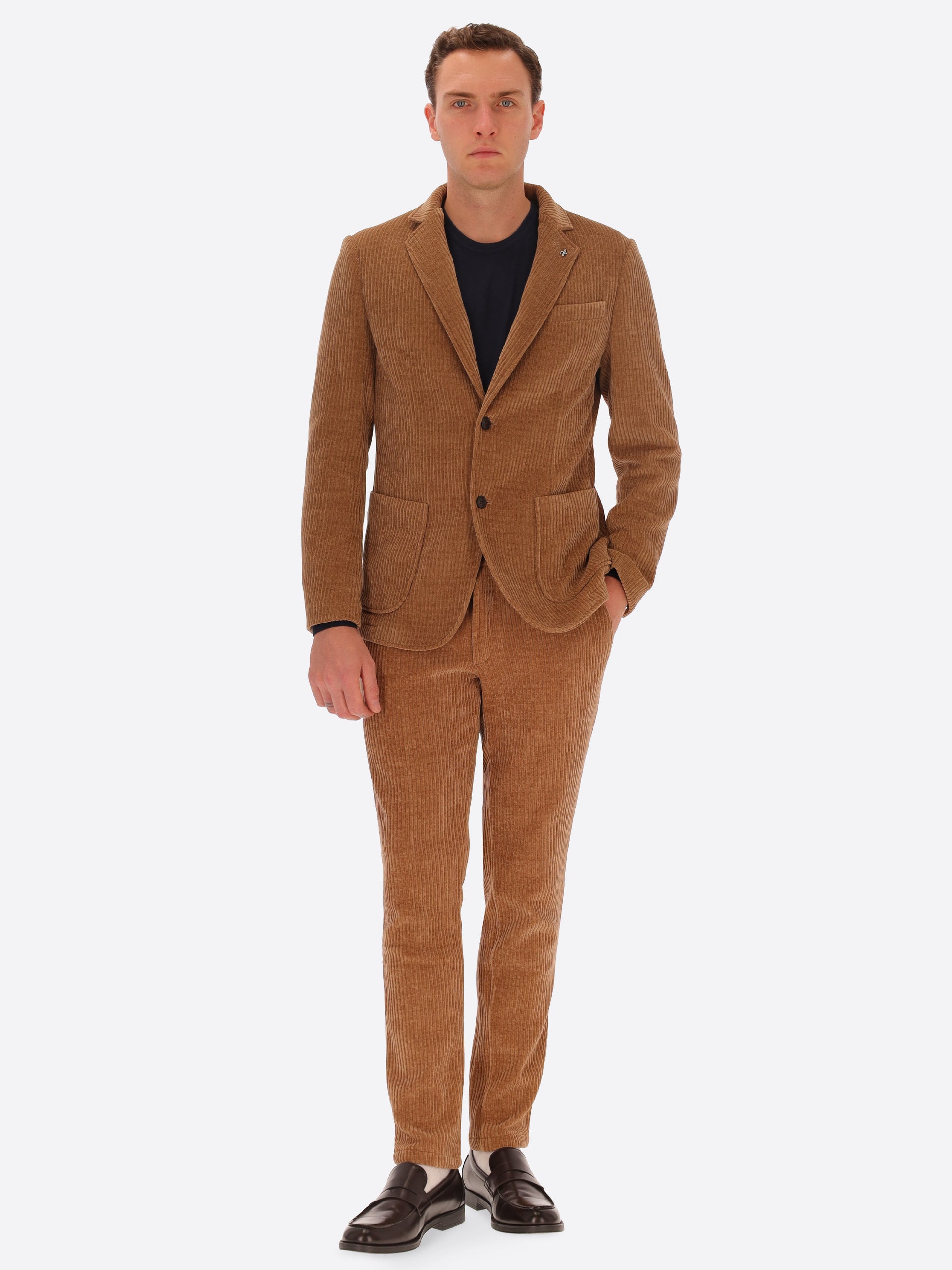 Giacca Torino In Velluto Con Costa Alla Francese