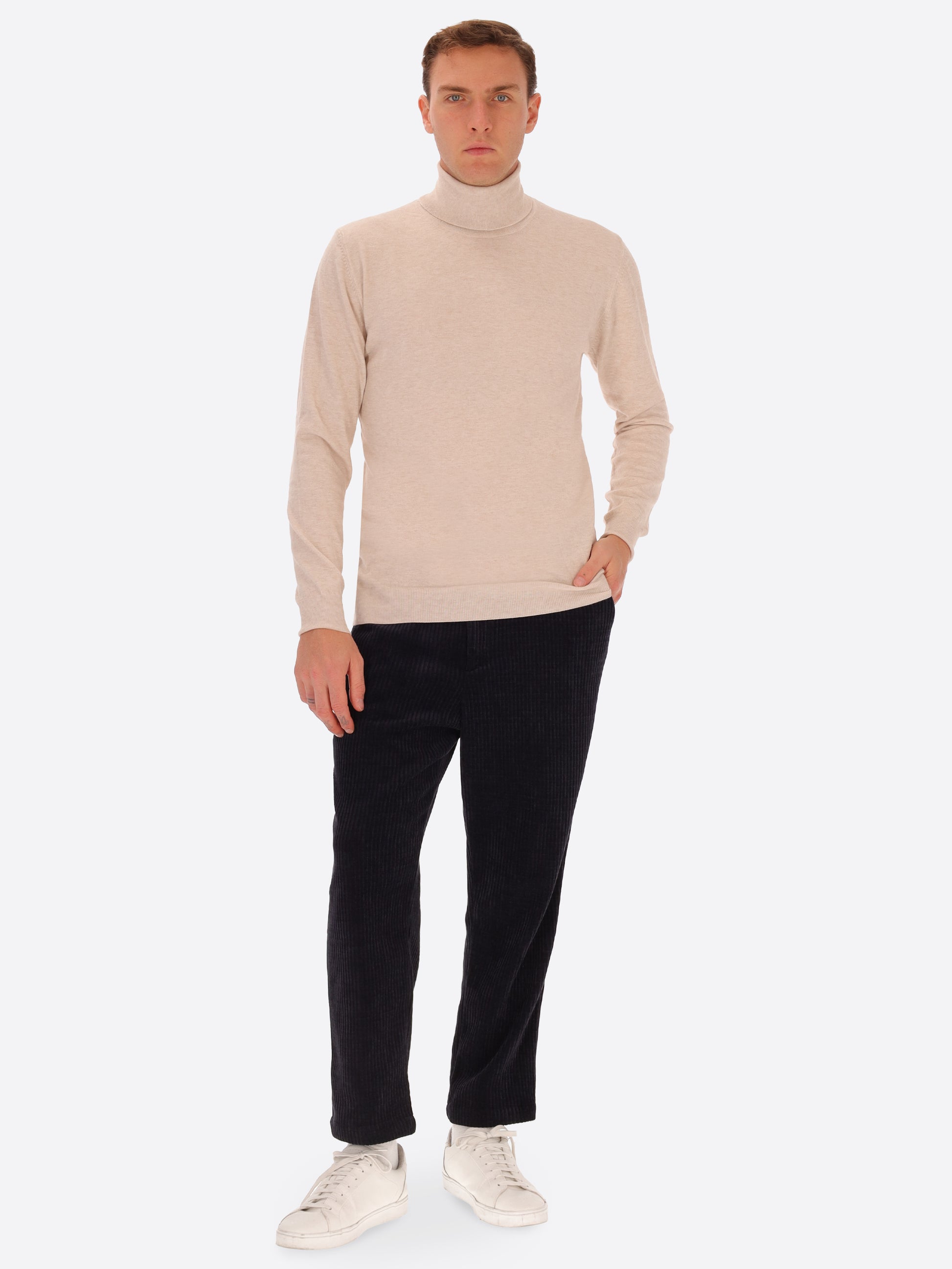 London Rollkragen-Strick Aus Viskosemischung