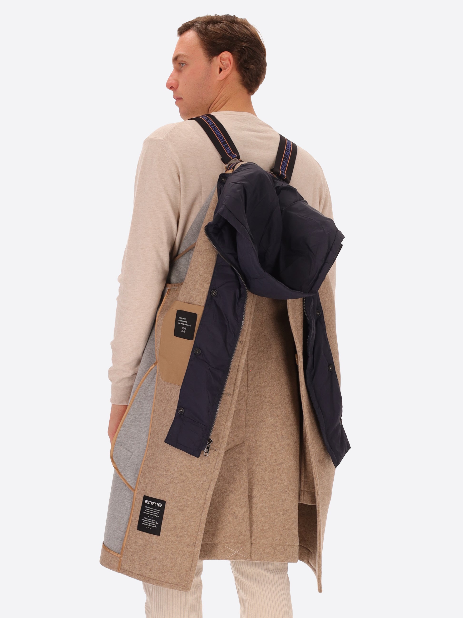 Cappotto Carlos In Lana Cotta Accoppiata Con Cappuccio Staccabile