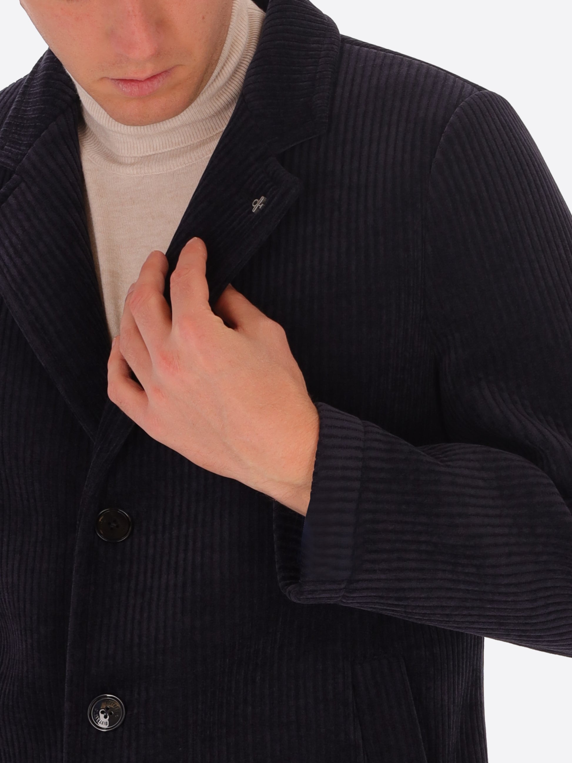 Cappotto Alba In Velluto A Costa Francese