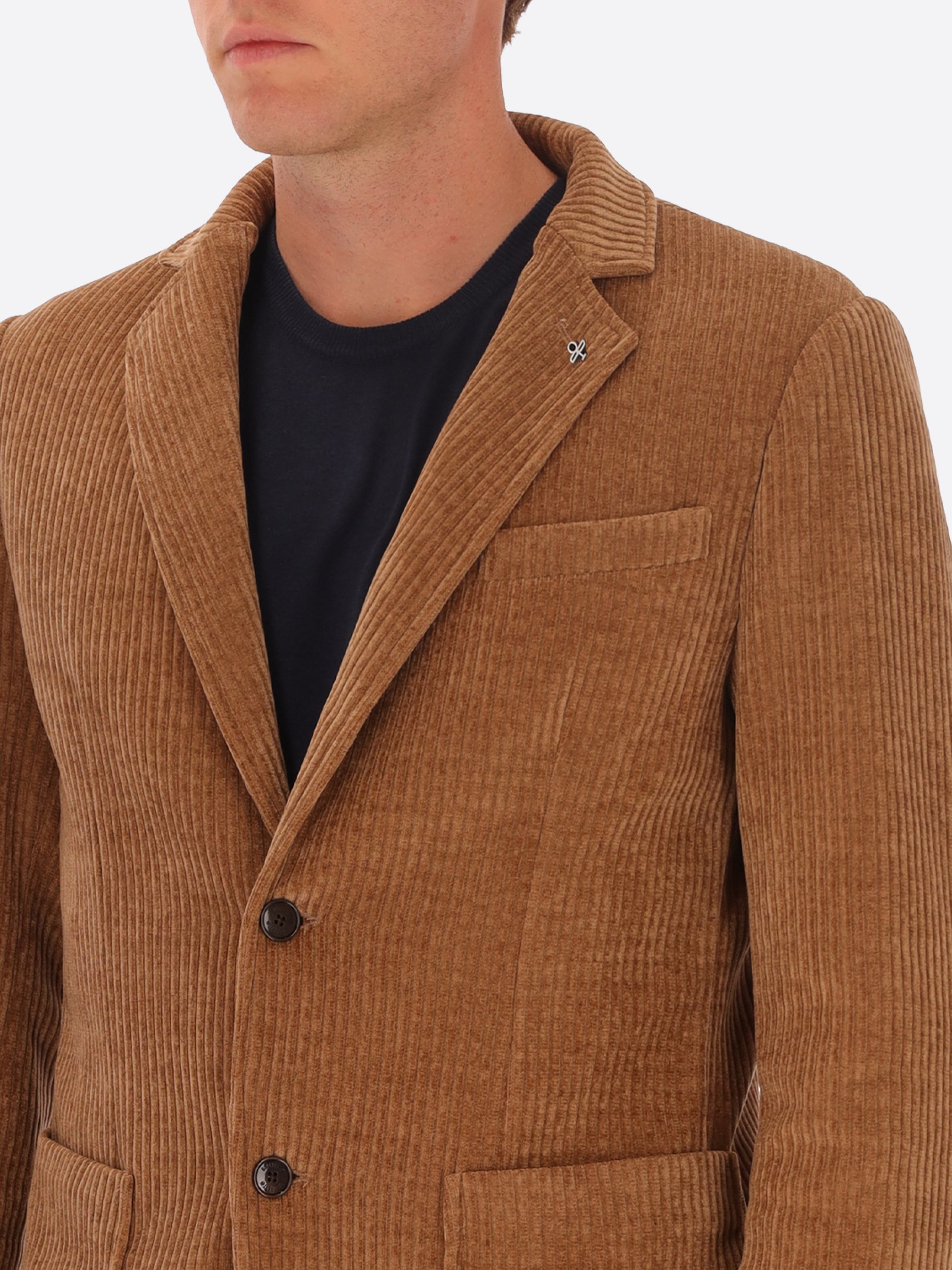 Giacca Torino In Velluto Con Costa Alla Francese