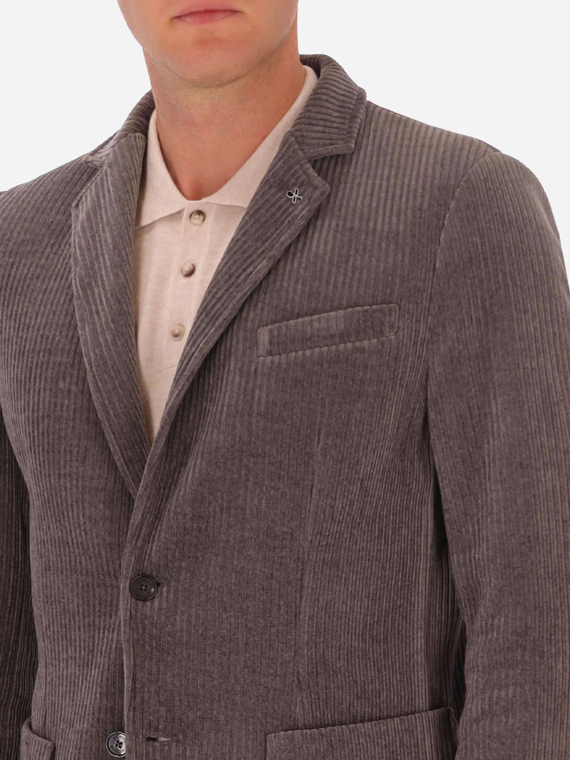 Giacca Torino In Velluto Con Costa Alla Francese