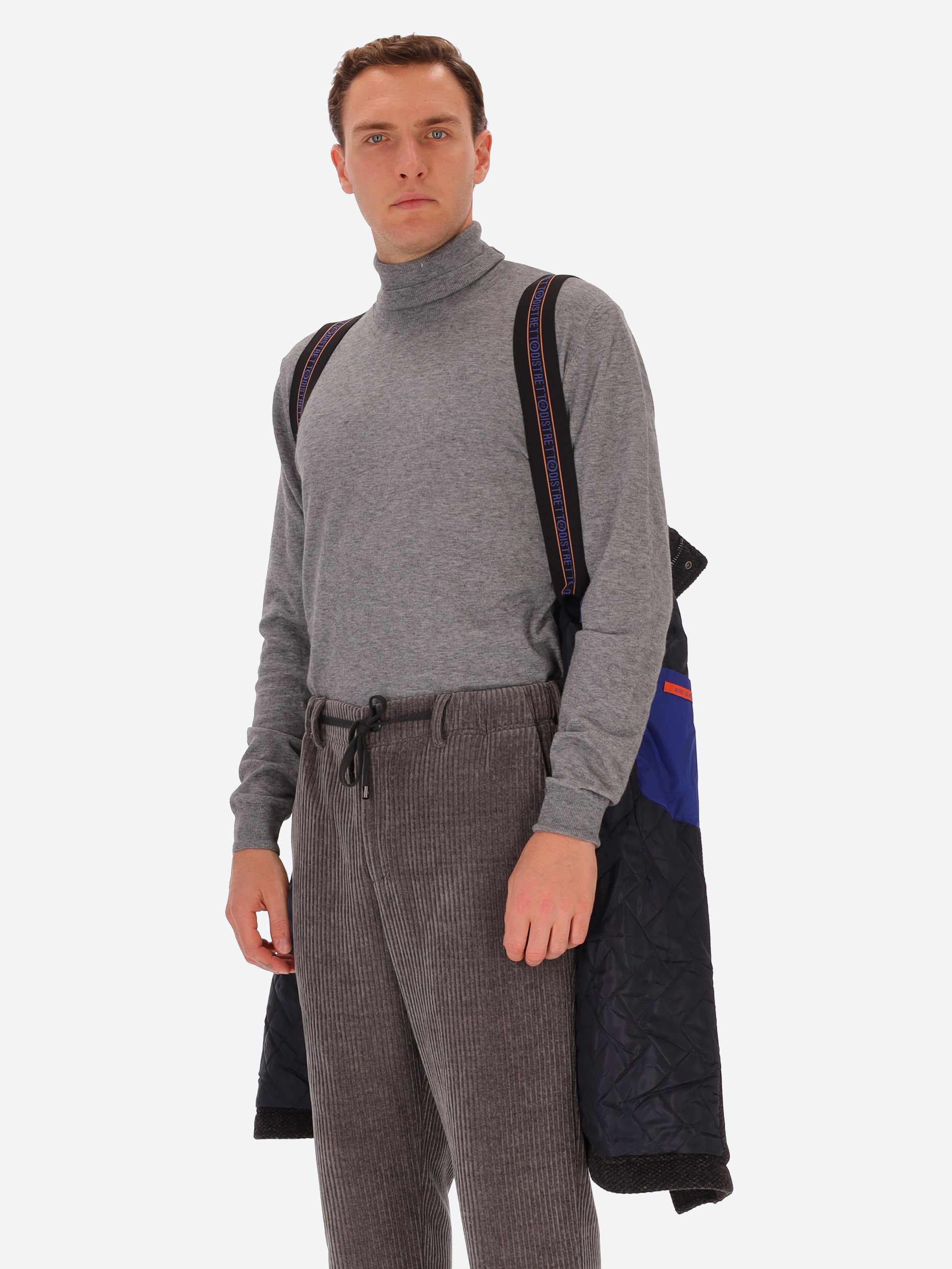 Parka Blasius aus Piqué-Wollstoff mit Kapuze