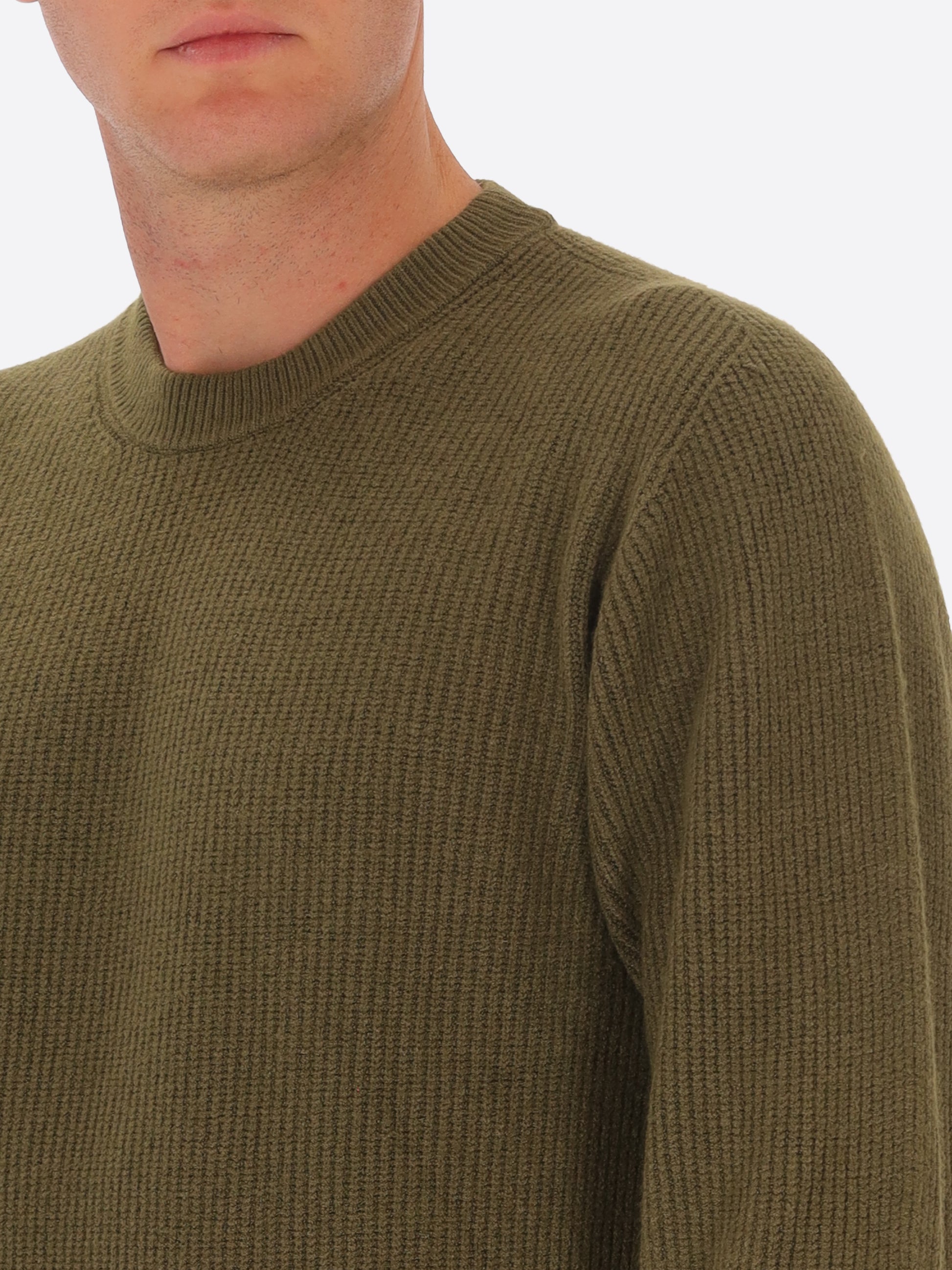Viscose Blend Ribbed Knitwear Crewneck London