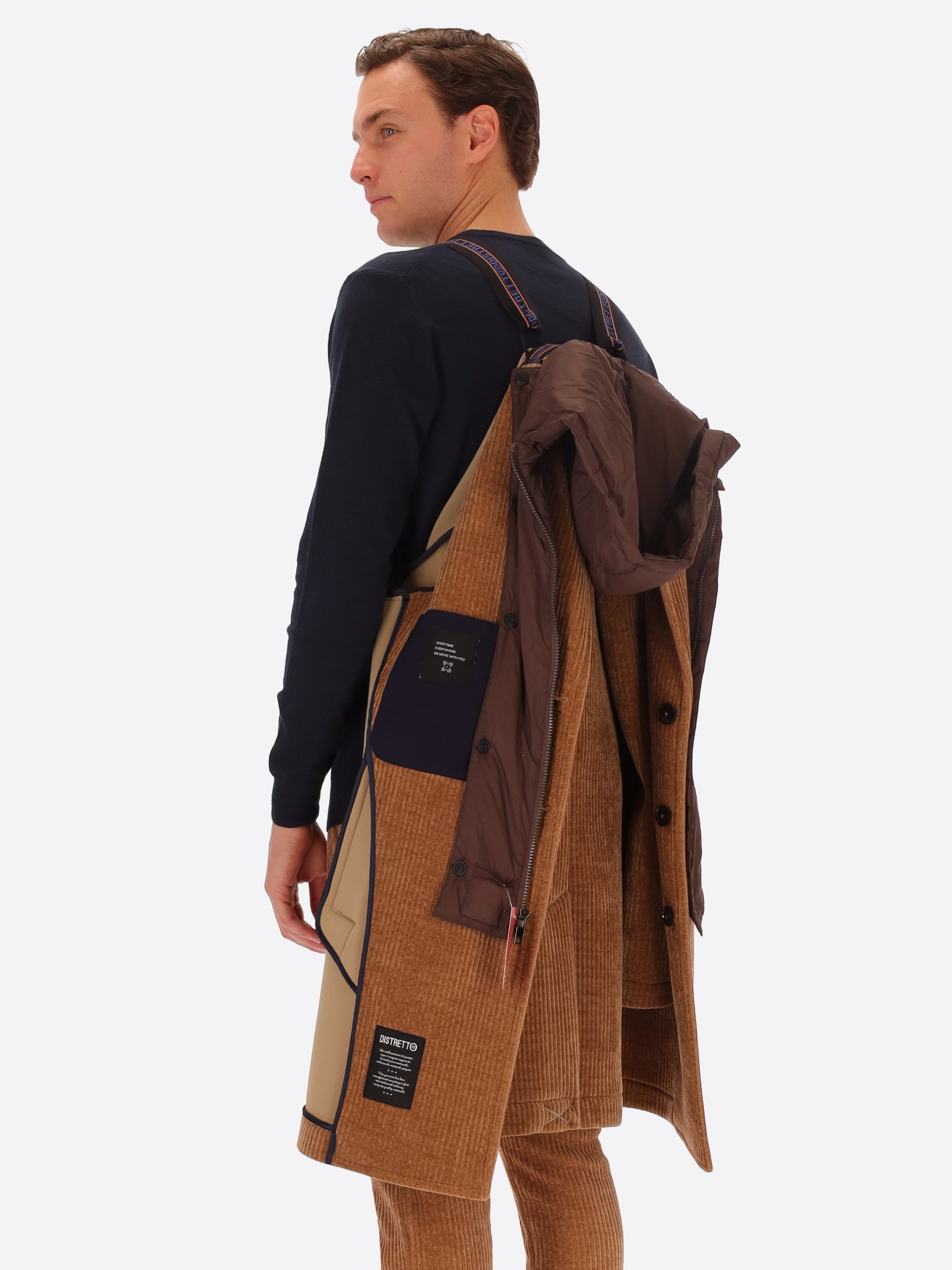 French Rib Corduroy Coat With Detachable Hood Alba