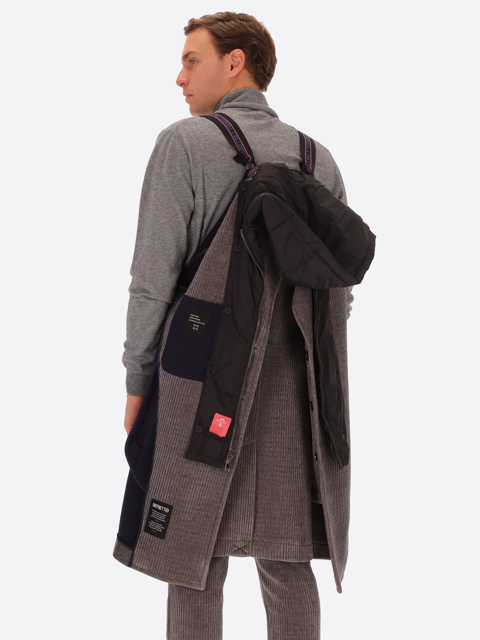 French Rib Corduroy Coat With Detachable Hood Alba