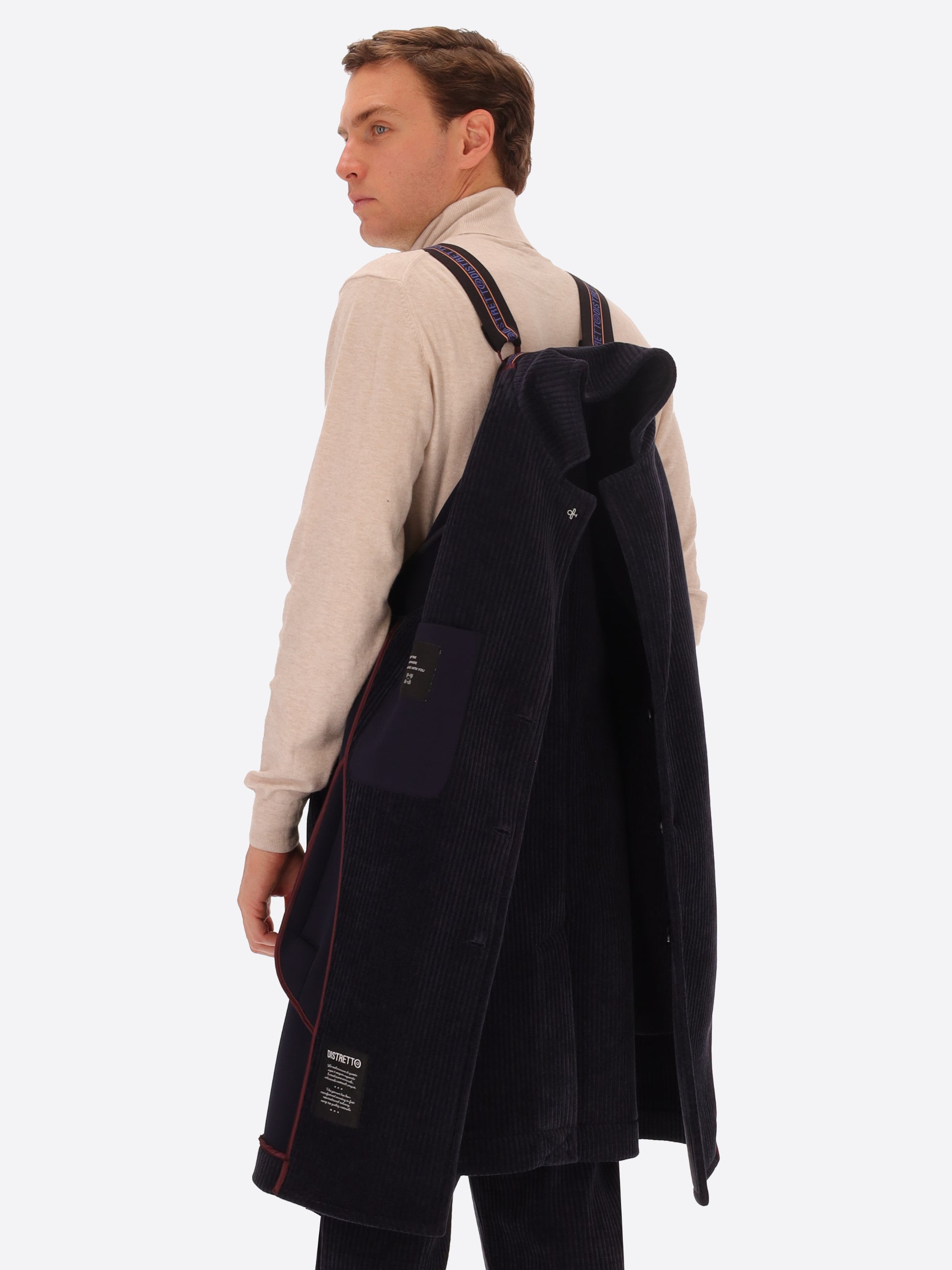 Cappotto Alba In Velluto A Costa Francese