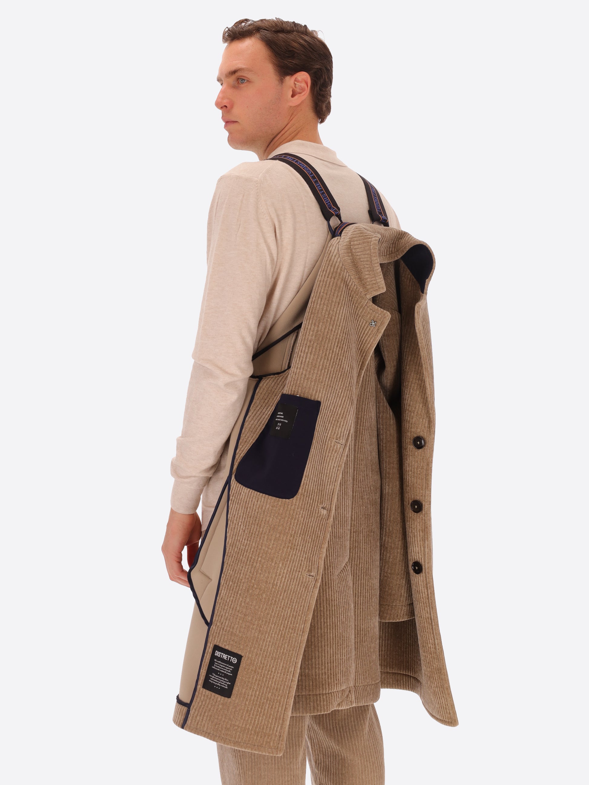 Cappotto Alba In Velluto A Costa Francese