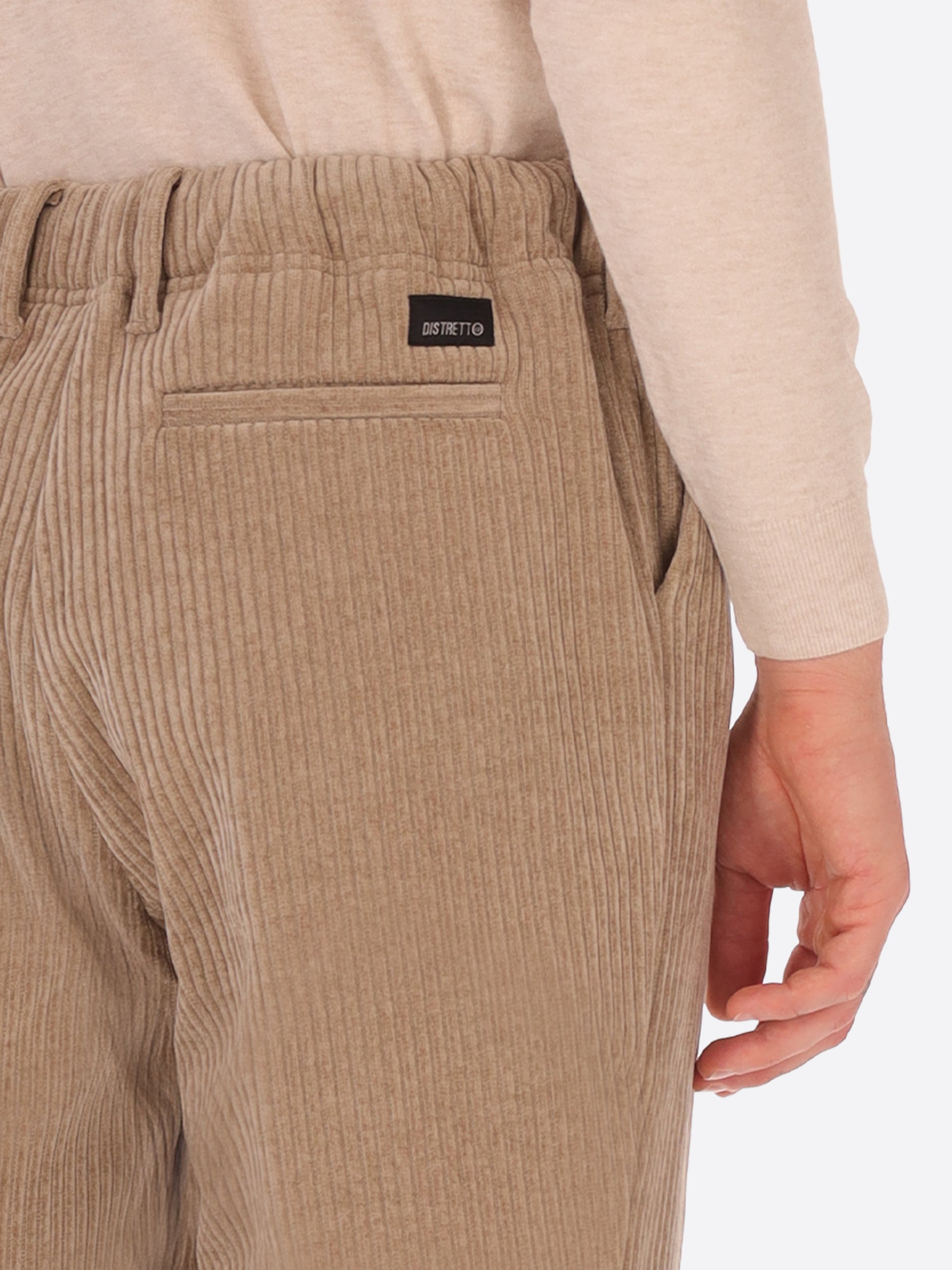 32" Pantalone Relax Torino In Velluto Con Costa Alla Francese