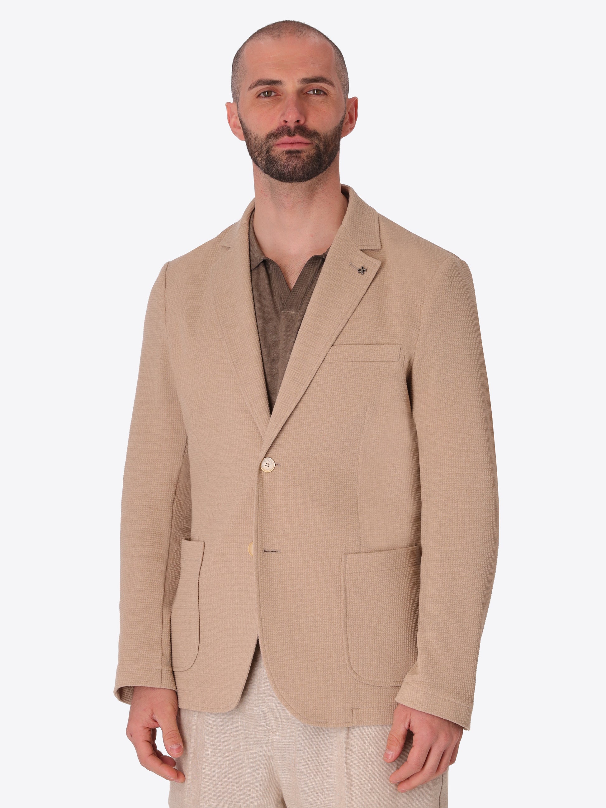 Conte Jacke Aus Strukturiertem Jersey-Super-Comfort-Gewebe