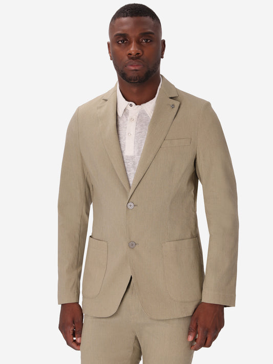 Ginseng Jacke Aus Super-Stretch Punktstruktur-Gewebe