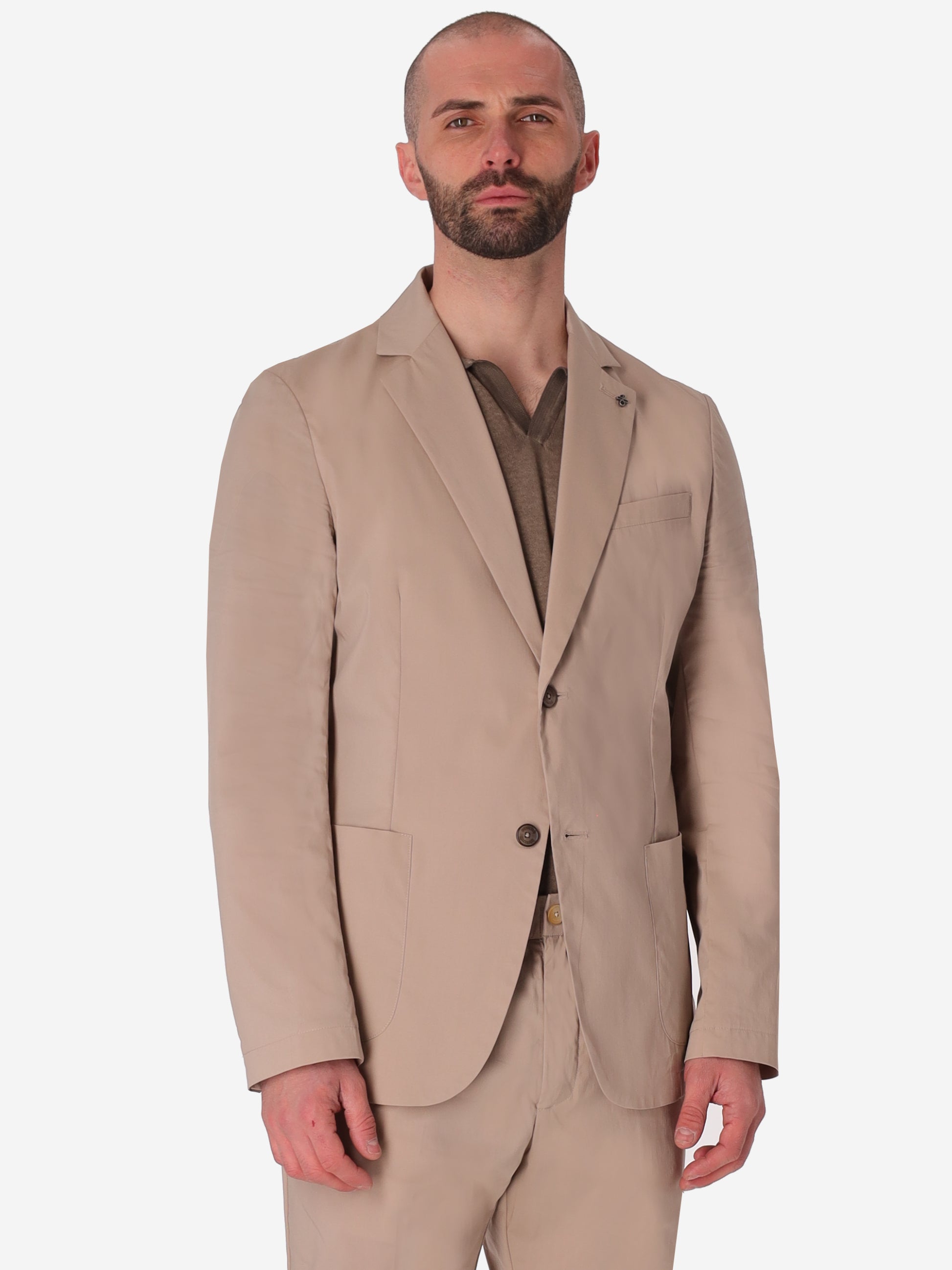 Giacca Grano In Tessuto Misto Cotone Nylon Ultraleggero