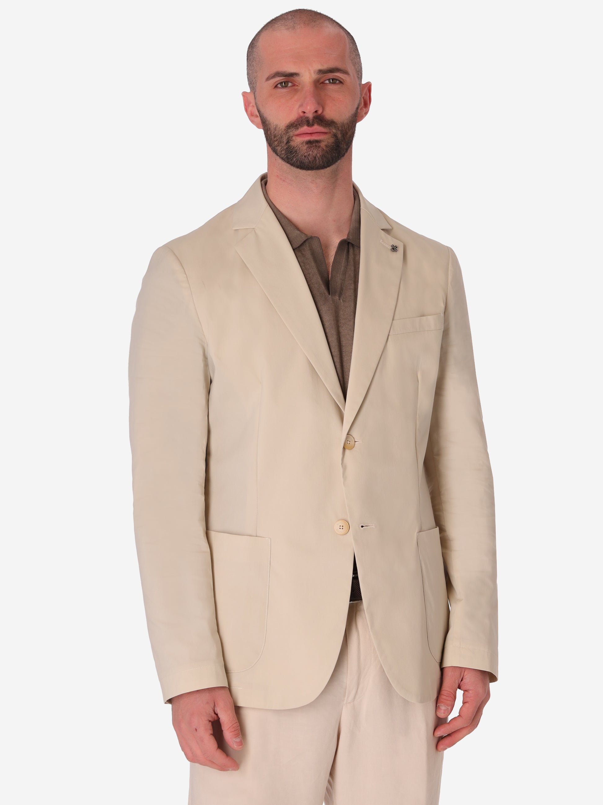 Giacca Grano In Tessuto Misto Cotone Nylon Ultraleggero