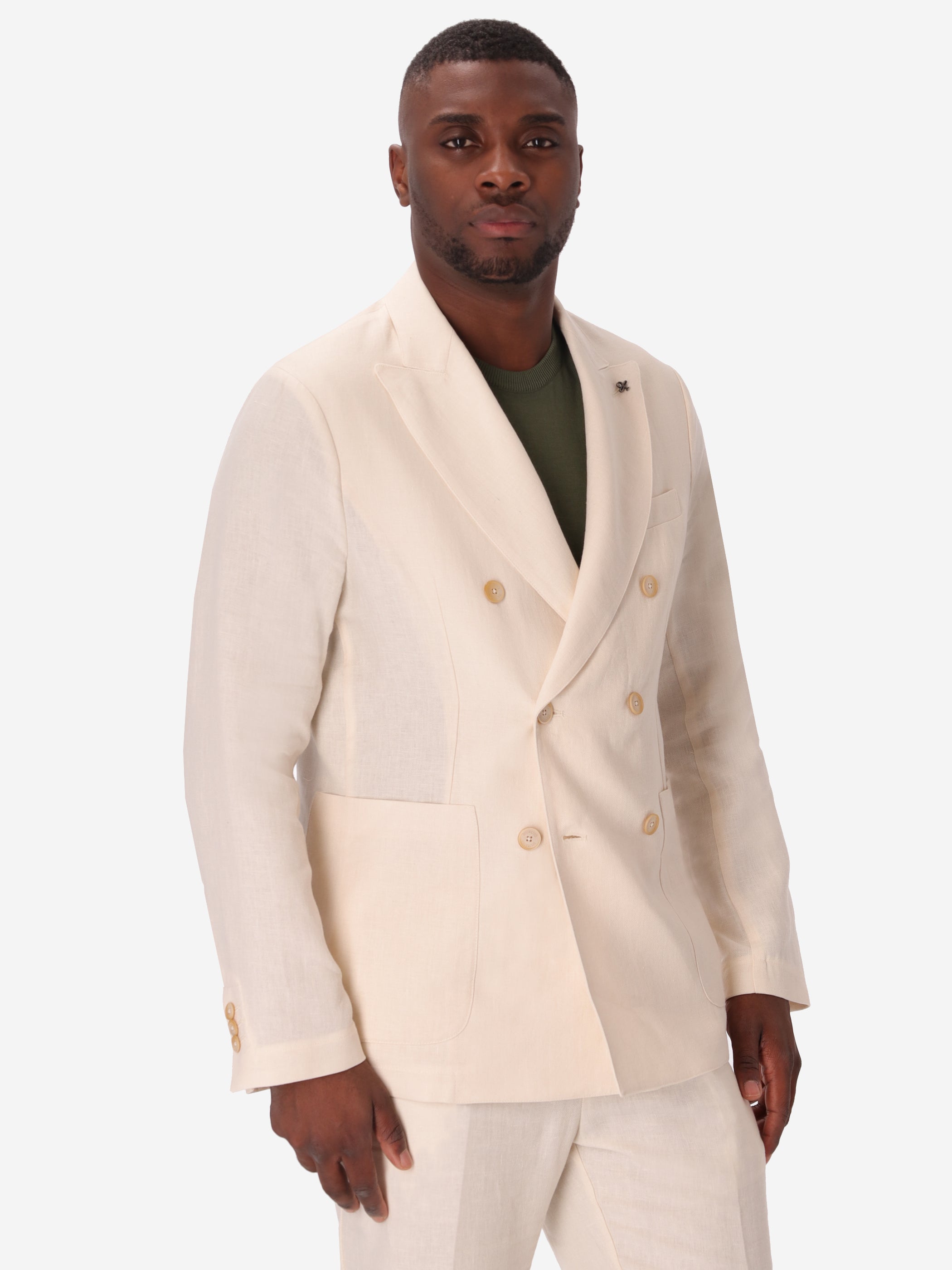 Double-Breasted Jacket Certo In Soft-Touch Linen Blend Fabric