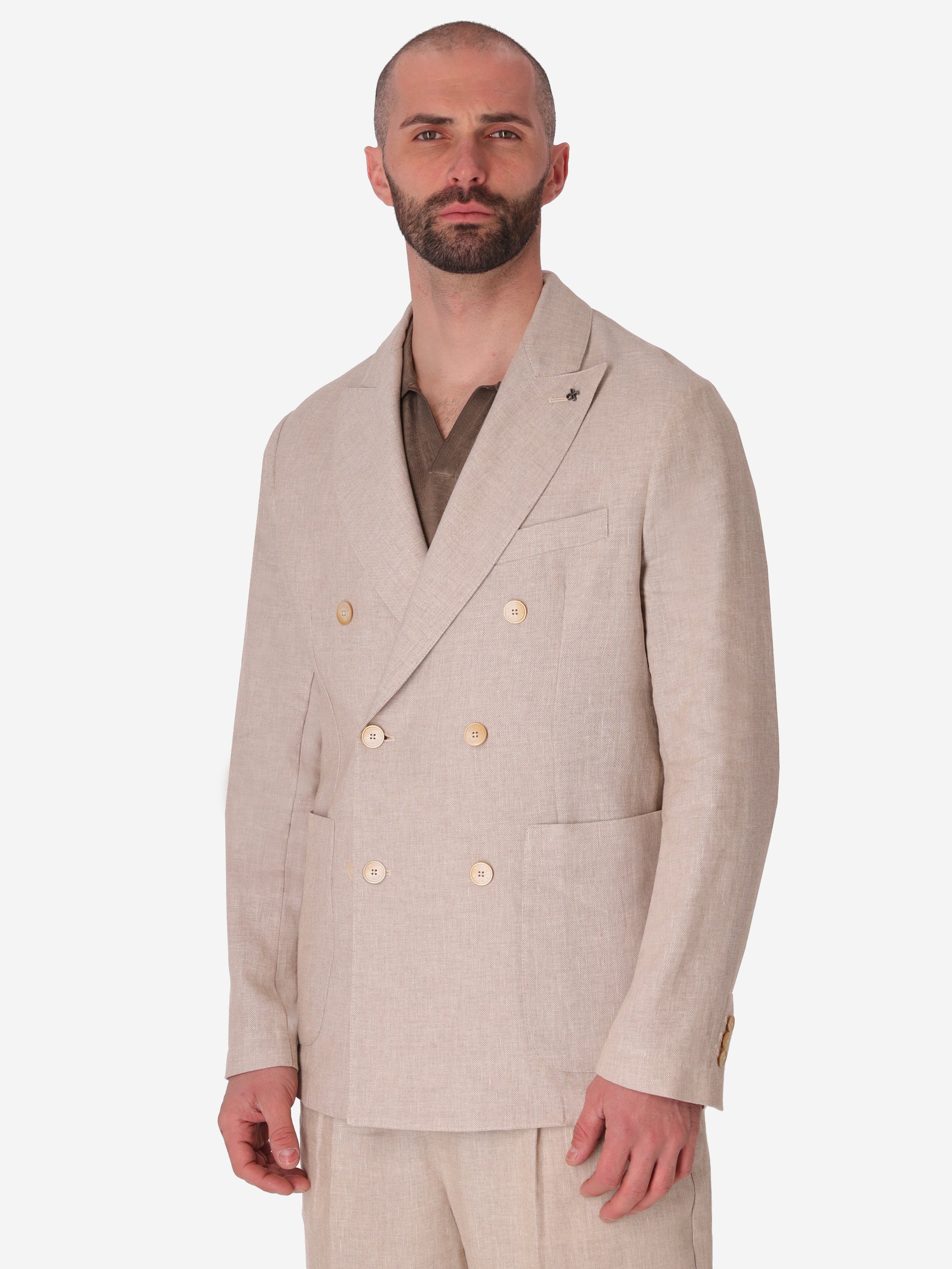 Double-Breasted Jacket Certo In Soft-Touch Linen Blend Fabric
