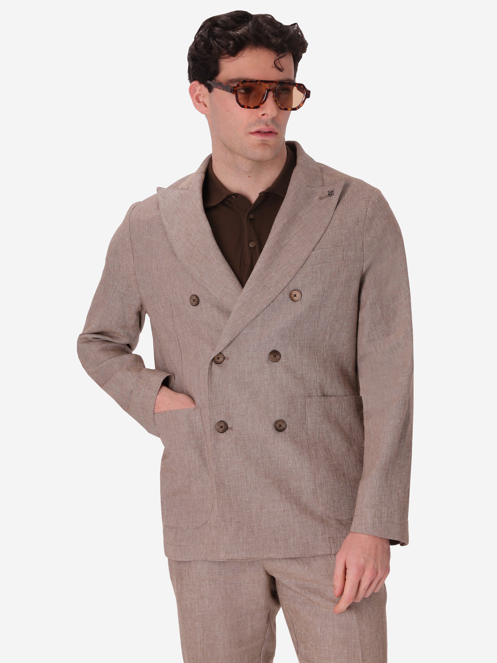 Double-Breasted Jacket Certo In Soft-Touch Linen Blend Fabric