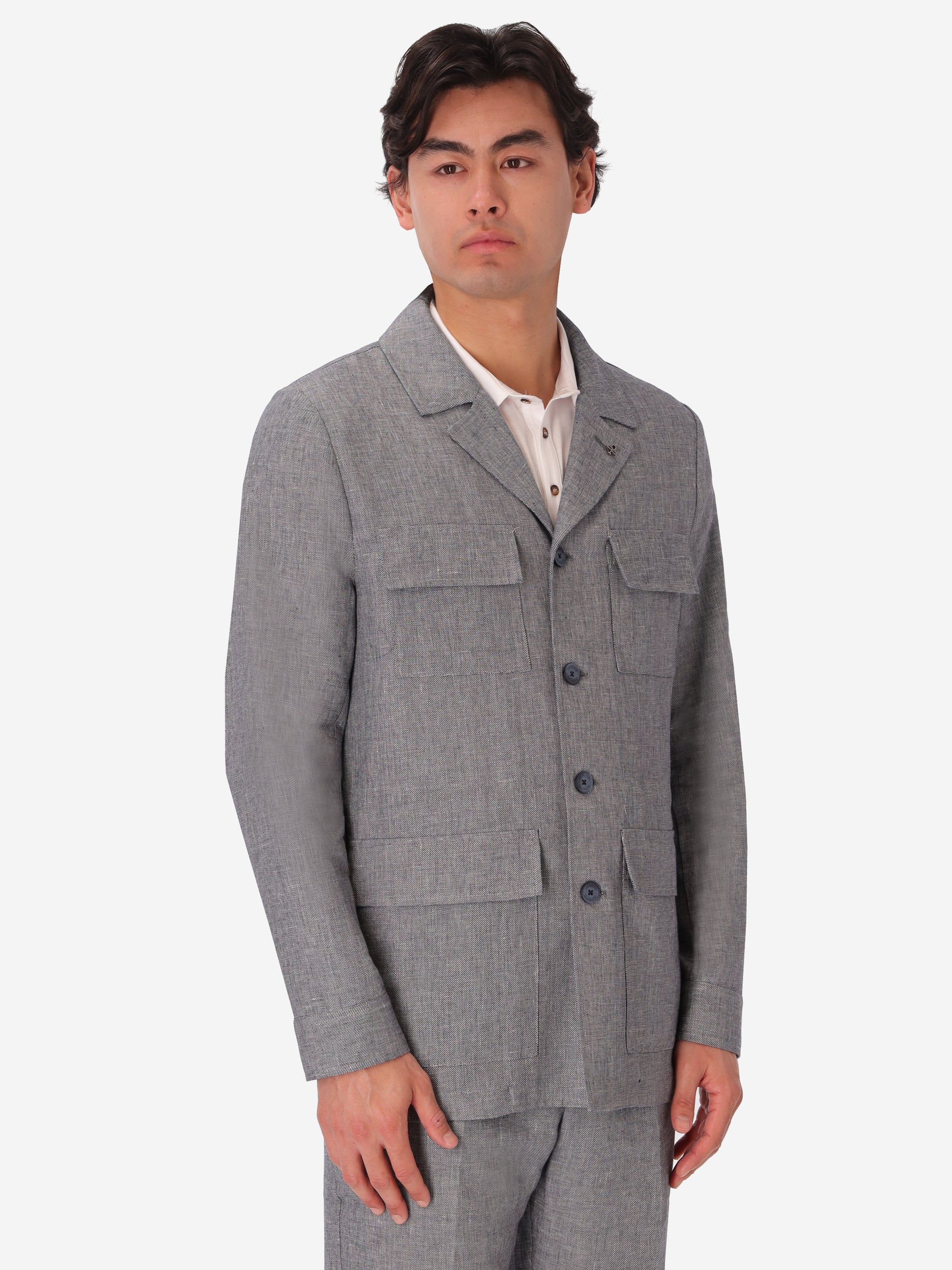 Field Jacket Certo In Soft-Touch Linen Blend Fabric