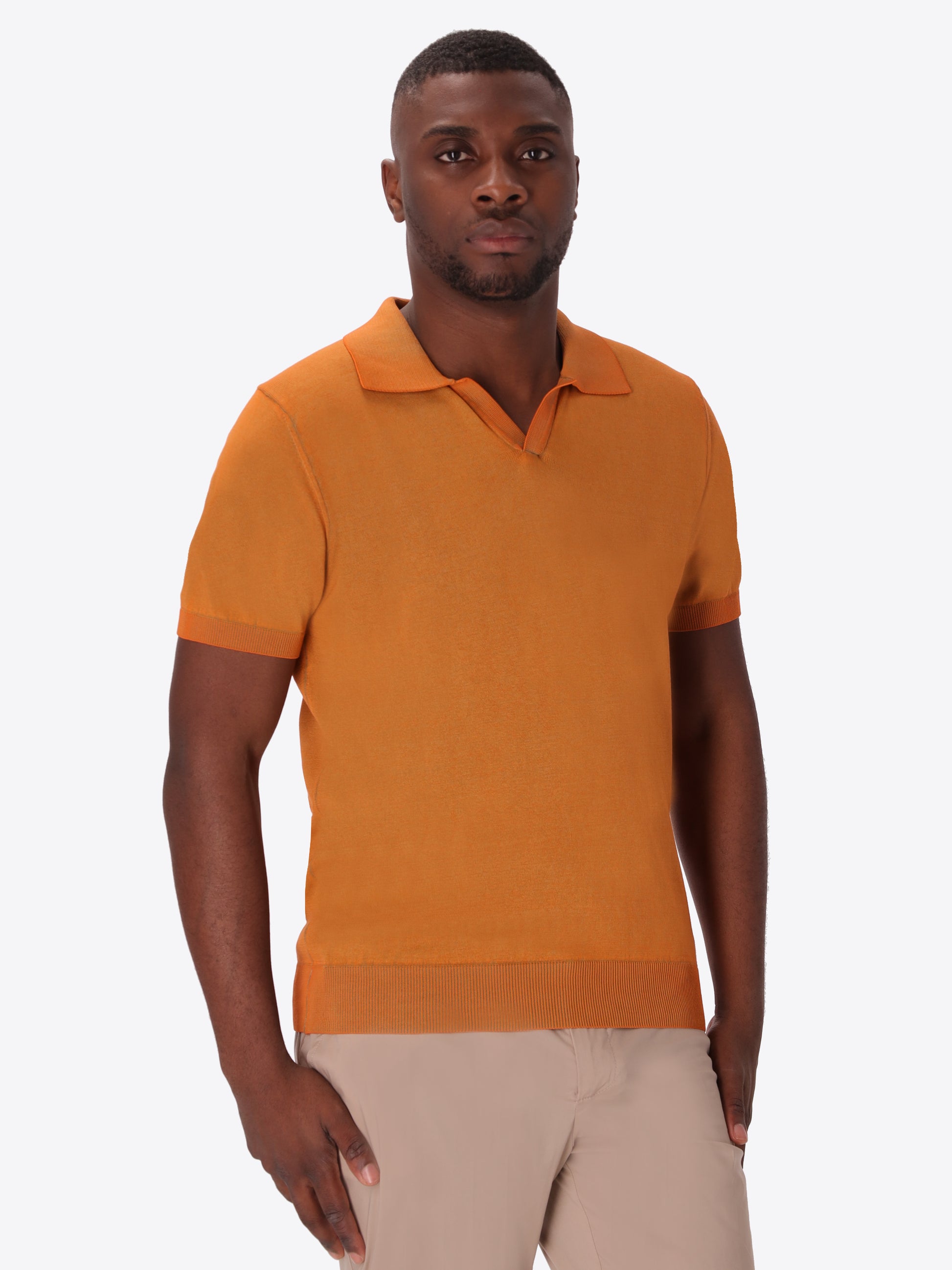 Polo Granito In Garment-Dyed Cotton Yarn With Double-Tone Interior/Exterior Treatment
