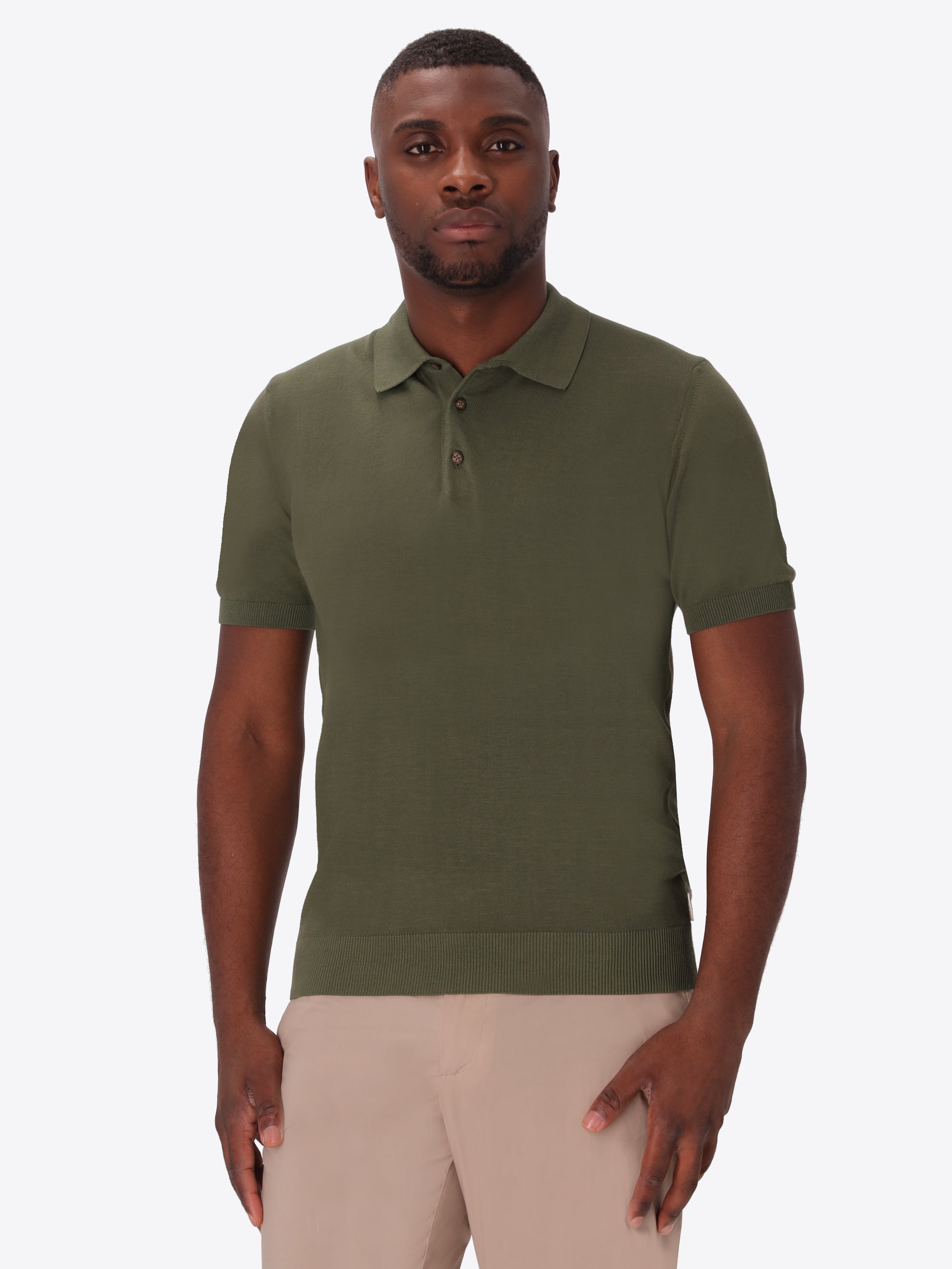 Polo Carrara In Garment-Dyed Cotton Crepe Yarn