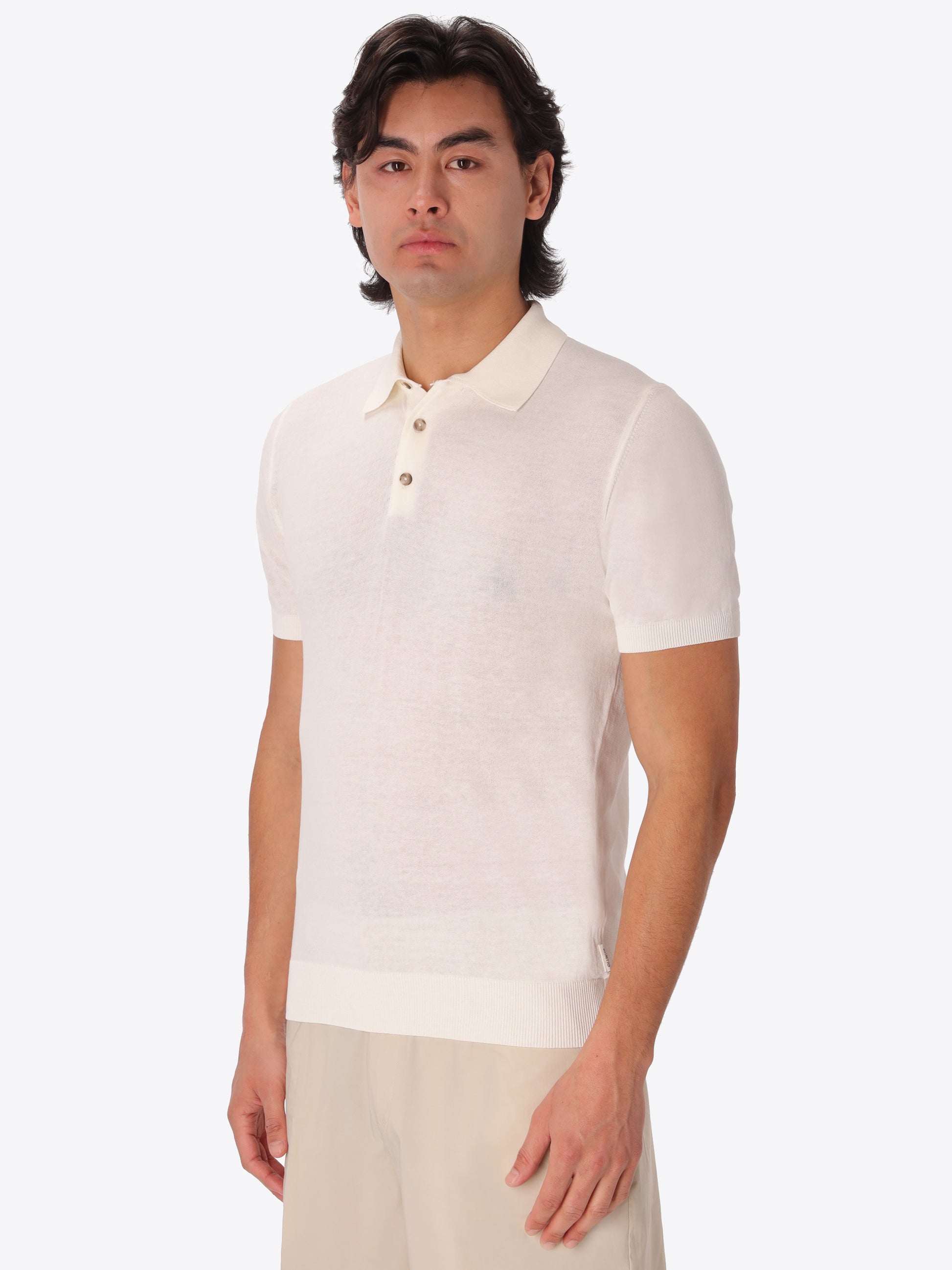 Polo Carrara In Garment-Dyed Cotton Crepe Yarn