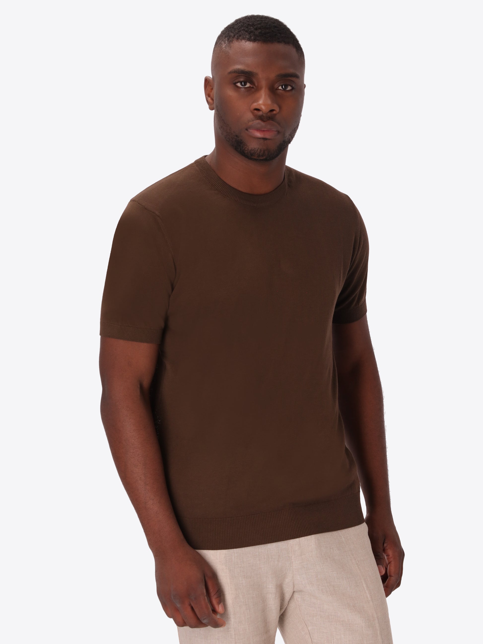 T-Shirt Carrara In Garment-Dyed Cotton Crepe Yarn