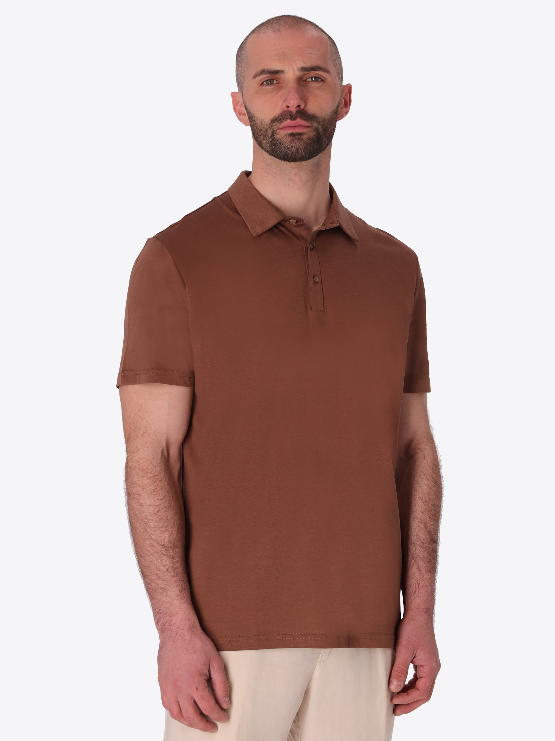 Polo Menta In Fresh-Hand Cotton-Modal Fabric
