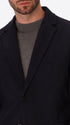 Leonardo Blue 1000-Stripe Super-Comfort Velvet Jacket - Close-Up Of The Collar