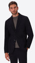 Leonardo Blue 1000-Stripe Super-Comfort Velvet Jacket - Model Front View