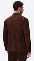 Leonardo Brown 1000-Stripe Super-Comfort Velvet Jacket - Model Back View