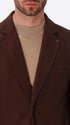 Leonardo Brown 1000-Stripe Super-Comfort Velvet Jacket - Close-Up Of The Collar