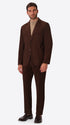 Leonardo Brown 1000-Stripe Super-Comfort Velvet Jacket - Model Full Body Shot