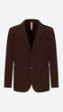 Distretto12 Leonardo Brown 1000-Stripe Super-Comfort Velvet Jacket - Product Still Life